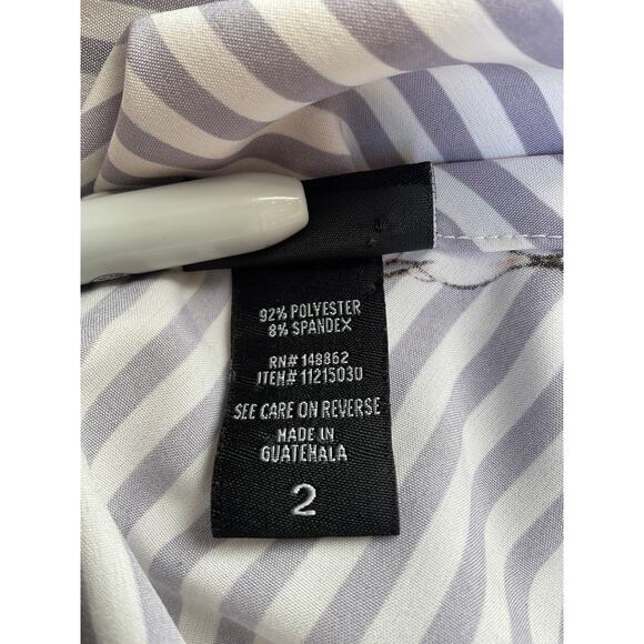 Torrid Striped Crane Print Cami Tank Top Women's Size 2X Purple White - Picture 4 of 4